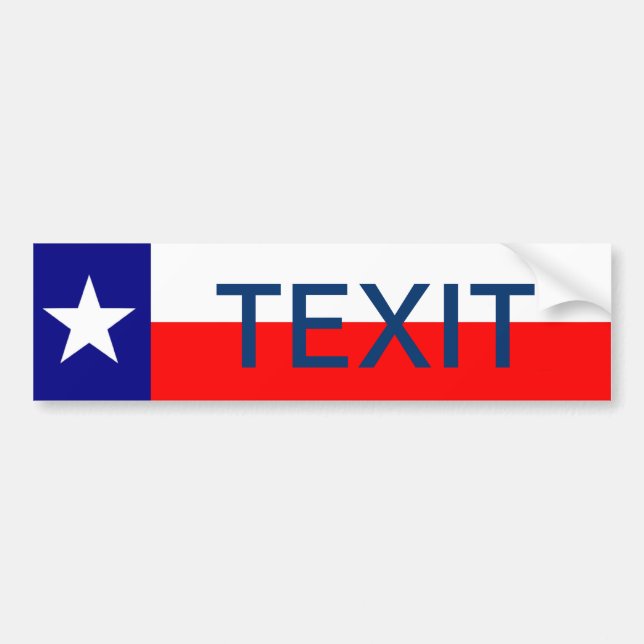 TEXIT Texas verlassen die Gewerkschaft Secede Repu Autoaufkleber (Vorne)