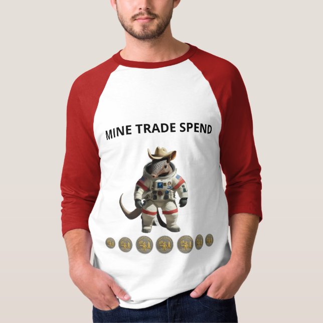 TexitCoin Official Logo and Armadillo  T-Shirt (Vorderseite)