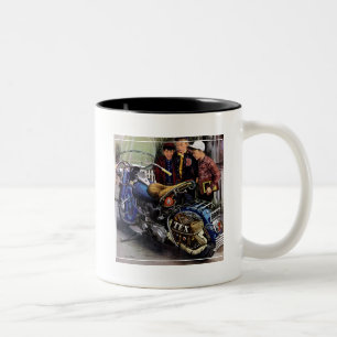 Texs Motorrad Zweifarbige Tasse