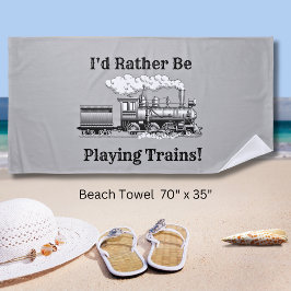 Text ändern, den ich lieber mit dem Zug spielen wü Strandtuch