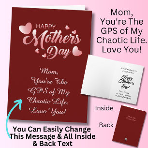 Text ändern, du bist das GPS meines chaotischen Le Karte