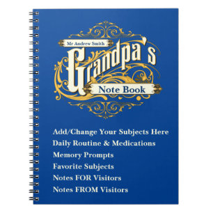 Text ändern - Großvater Demenz-Notebook Notizblock