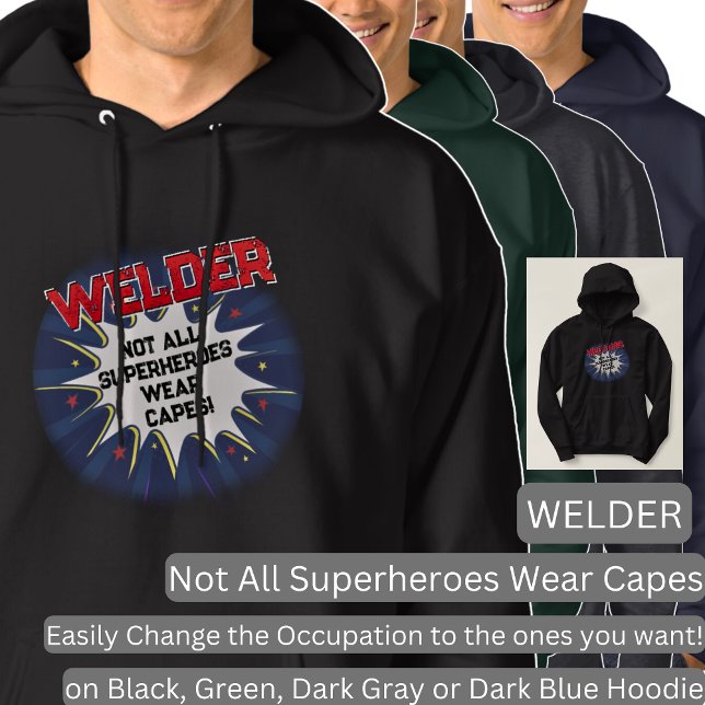Text ändern - GUDER- Nicht alle Superhelden Hoodie (Von Creator hochgeladen)