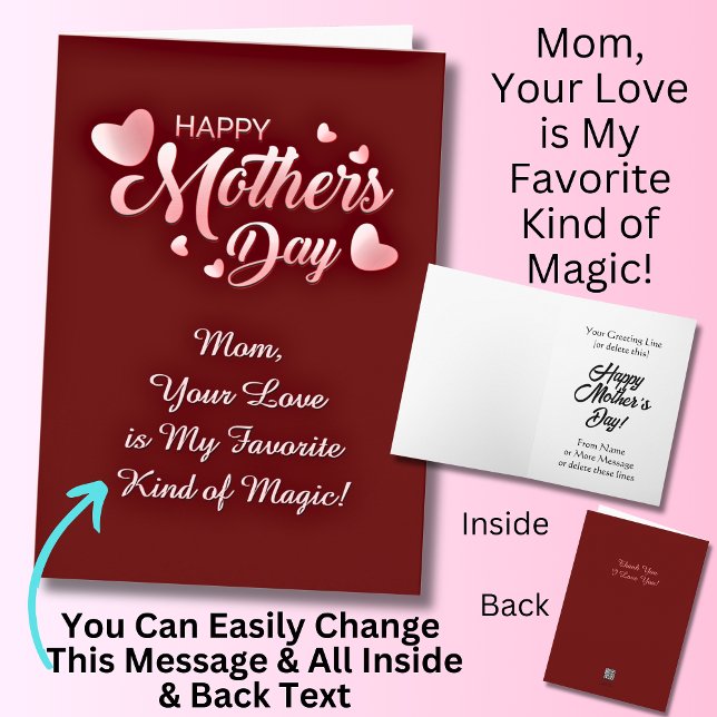 Text ändern, Mama, Ihre Liebe ist Mein Lieblingsma Karte (Von Creator hochgeladen)