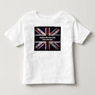 Text auf englische Flagge hinzufügen Kissen Kleinkind T-shirt
