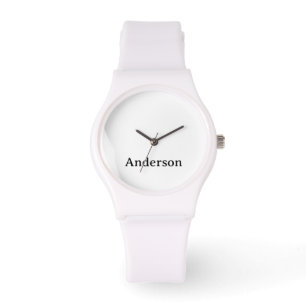 Text auf Silikonarmband Weiß ersetzen Armbanduhr