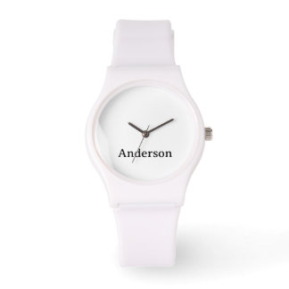 Text auf Silikonarmband Weiß ersetzen Armbanduhr
