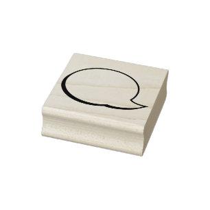 Text-Ballon-Blase - sprechend - links Gummistempel