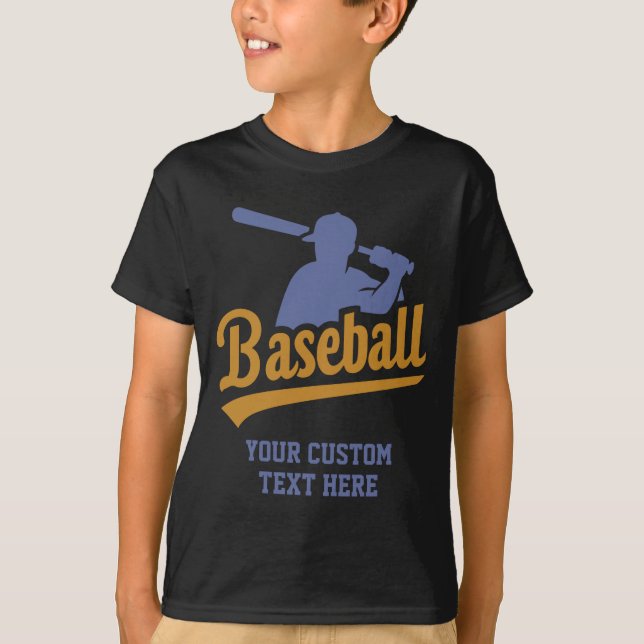 Text Baseball Grafik Kunst T-Shirt (Vorderseite)