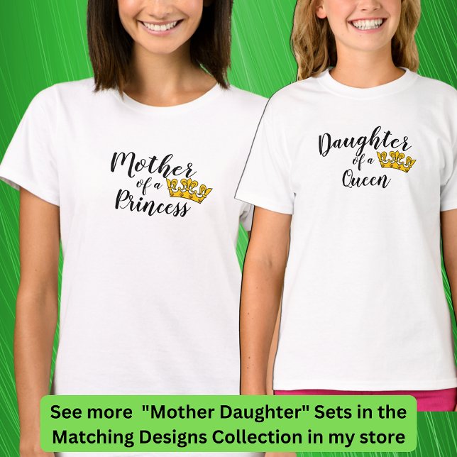 Text bearbeiten - Mutter eines Prinzessin Matching T-Shirt (Von Creator hochgeladen)