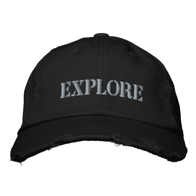 Text bedruckte Baumwolle bestickt Hats Caps Bestickte Baseballkappe (Vorderseite)
