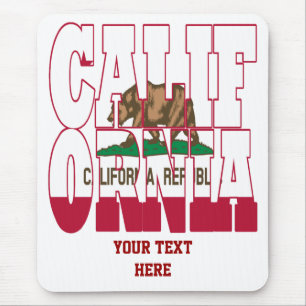 Text der kalifornischen Staatsflagge Mousepad