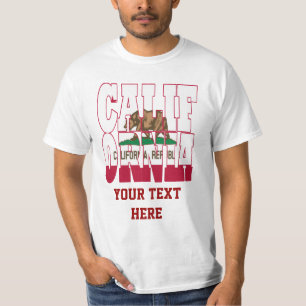 Text der kalifornischen Staatsflagge T-Shirt