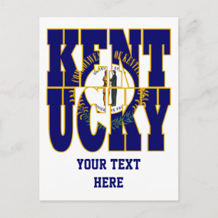 Text der Kentucky-Flagge Postkarte