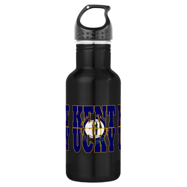 Text der Kentucky-Flagge Trinkflasche (Vorderseite)