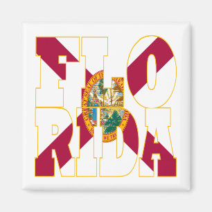 Text der Landesflagge in Florida Magnet