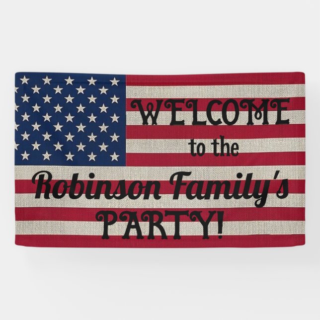 Text der patriotischen amerikanischen Flagge Banner (Horizontal)