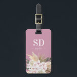 Text der Schrift "Pampas gras", "orchid", "tropisc Gepäckanhänger<br><div class="desc">Pampas Gras, Orchideen, tropisches Blattbild Skript personalisierter Name und erste Gestaltung.</div>