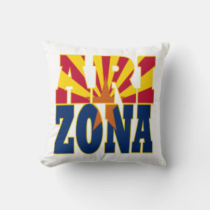 Text der Staatsflagge von Arizona Kissen