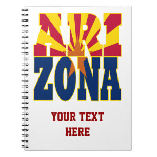 Text der Staatsflagge von Arizona Notizblock