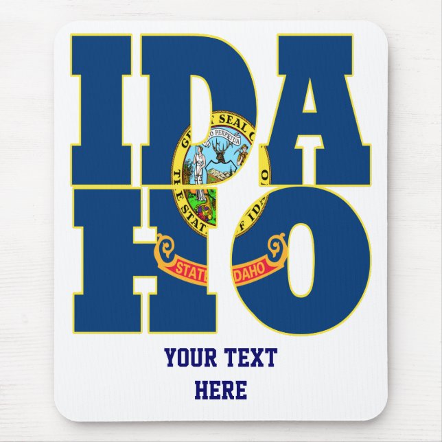 Text der Staatsflagge von Idaho Mousepad (Vorne)