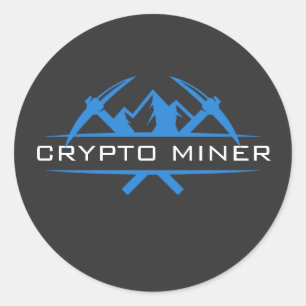 Text des Crypto Miner-Individuellen Namens Runder Aufkleber