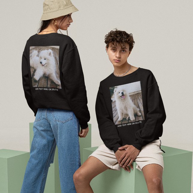 Text des doppelseitigen Fotos Sweatshirt (Von Creator hochgeladen)