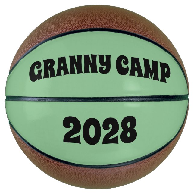 Text des Retro-Granny-Camps Basketball (Vorderseite)