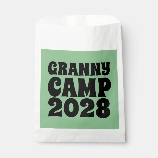 Text des Retro-Granny-Camps Geschenktütchen (Vorderseite)