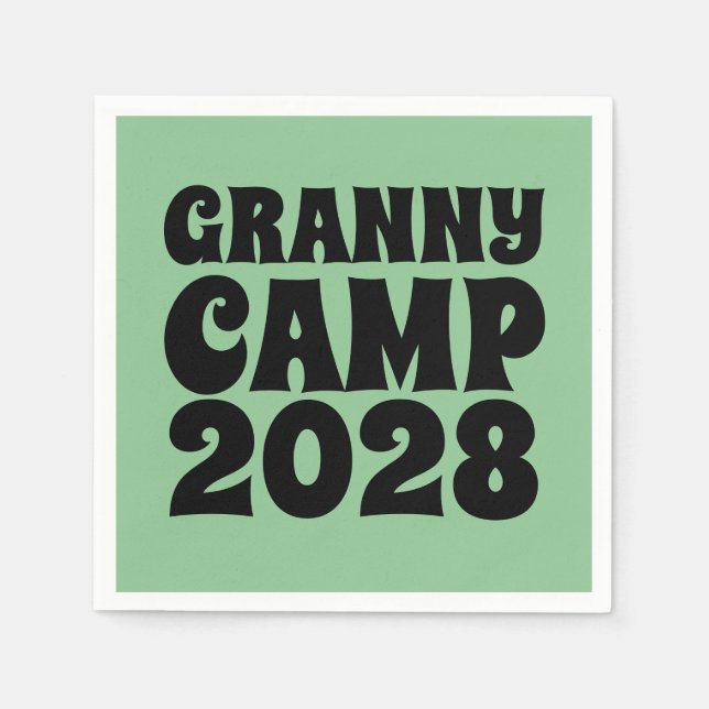 Text des Retro-Granny-Camps Serviette (Vorderseite)