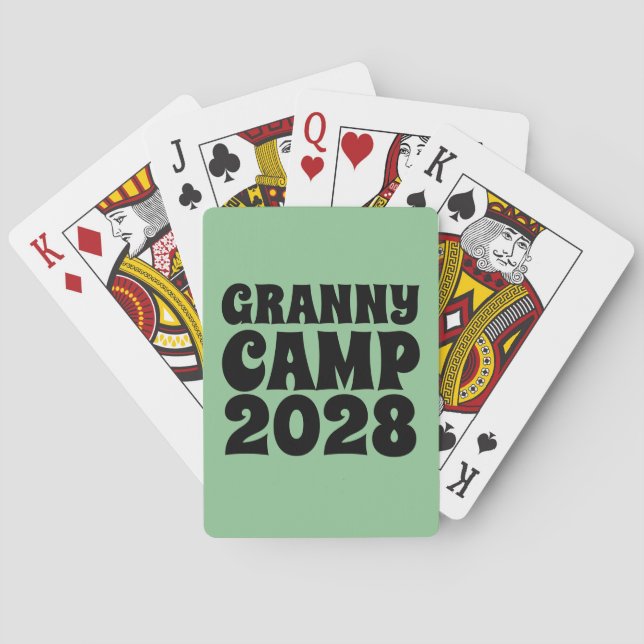 Text des Retro-Granny-Camps Spielkarten (Rückseite)