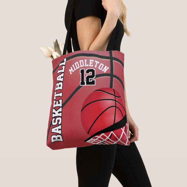 Text des Sport-Basketball-| DIY - Rot Tasche (Von Nahem)