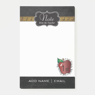 Text des Tafel-erster Grad-Lehrer-  DIY Post-it Klebezettel