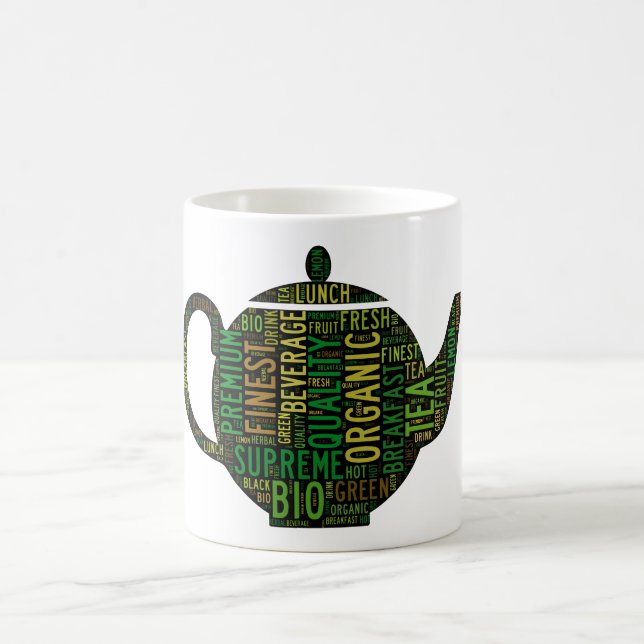 Text-Design für Black Teapot Kaffeetasse (Mittel)