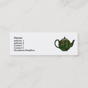 Text-Design für Black Teapot Mini Visitenkarte