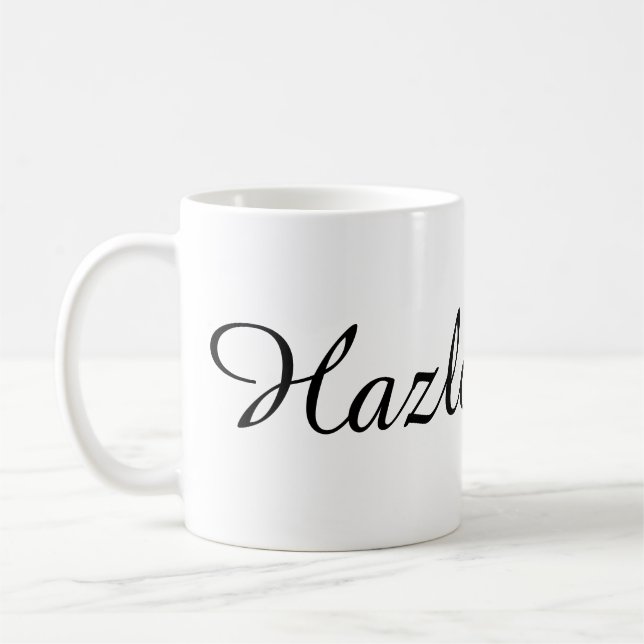 Text Design Mug Kaffeetasse (Links)