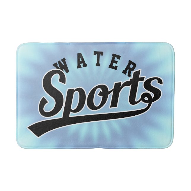 Text-Design: SPORTschwarz + Ihr eigener Text & Ide Badematte (Vorderseite)