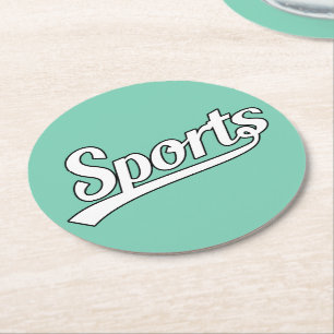 Text-Design: SPORTweiß + Ihr eigener Text & Ideen Runder Pappuntersetzer