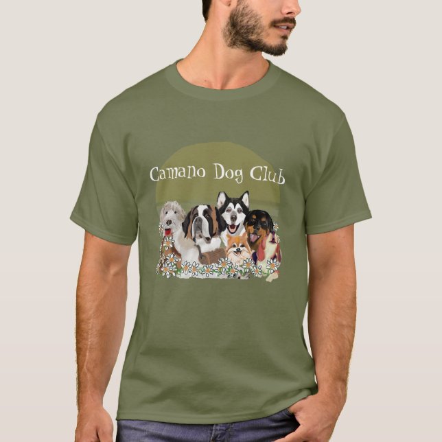 Text Dog Pack Club anpassen T-Shirt (Vorderseite)