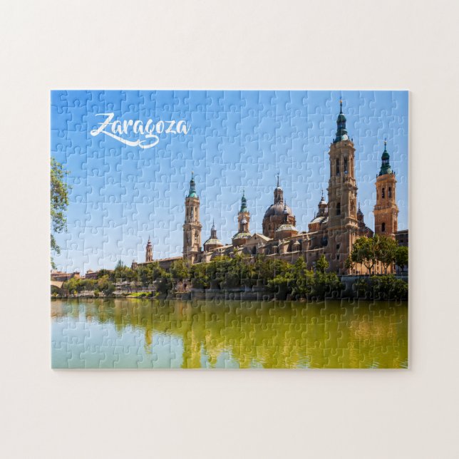 Text-Fotopuzzlespiele Saragossas Spanien (Horizontal)