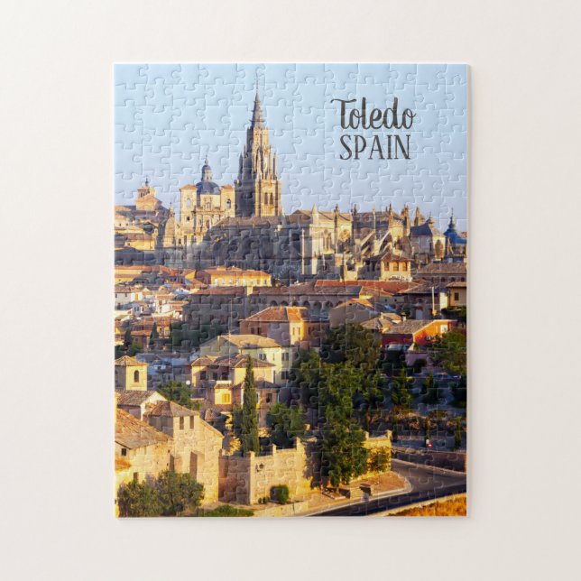 Text-Fotopuzzlespiele Toledos Spanien (Vertikal)