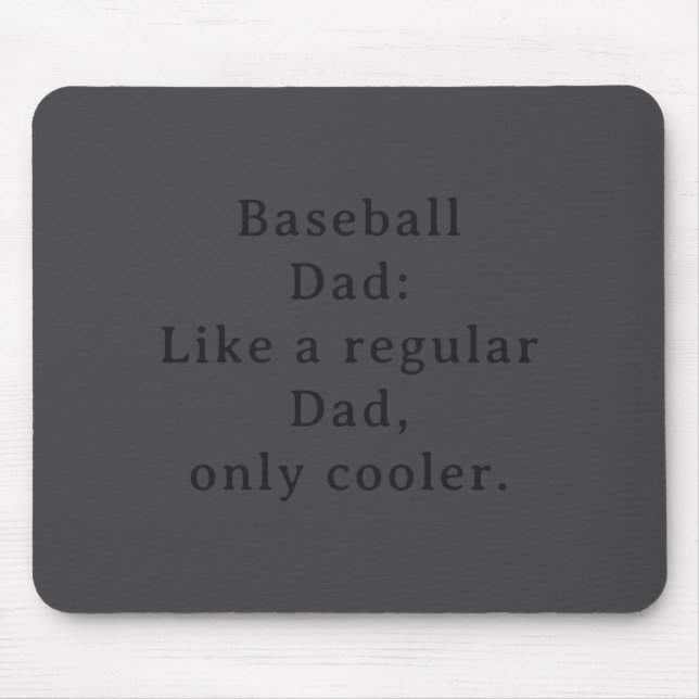 Text Funny Dad Baseball  Mousepad (Vorne)