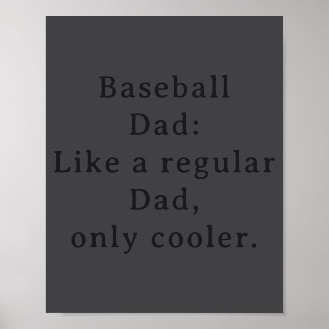 Text Funny Dad Baseball  Poster (Vorne)