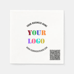 Text für das benutzerdefinierte Firmenlogo QR-Code Serviette