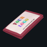 Text für das Logo eines Unternehmens dreistellige  Trifold Geldbörse<br><div class="desc">Benutzerdefinierte Farben und Schriftart - Personalisierte Wallets mit Ihrem Firmenlogo und Geschenk für die Werbeaktion für Unternehmen - Hinzufügen Ihres Logos / Bild oder QR-Code - Foto / und Website - Name - Benutzerdefinierter Text / Mehr - Vergrössern und verschieben Sie Elemente mit dem Anpassungstool. Wählen Sie / fügen Sie...</div>