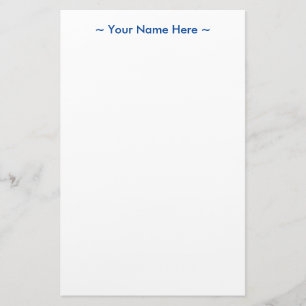 Text für den Namen ändern blau Briefpapier