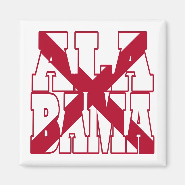 Text für die Alabama-Staatsflagge Magnet (Vorne)