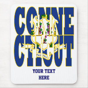 Text für die Flagge des Connecticut-Staates Mousepad