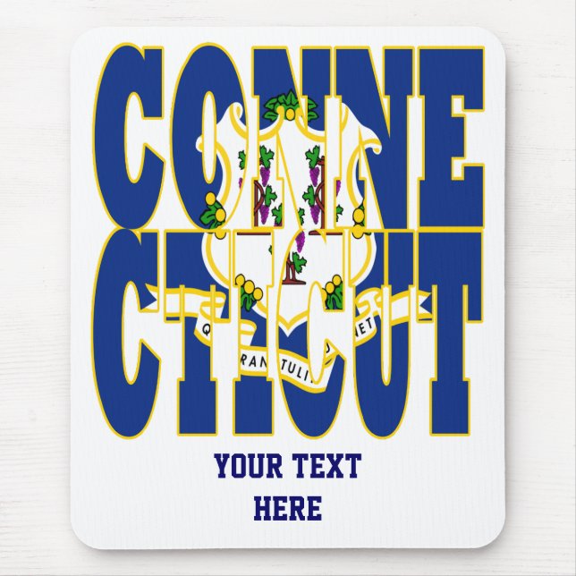 Text für die Flagge des Connecticut-Staates Mousepad (Vorne)