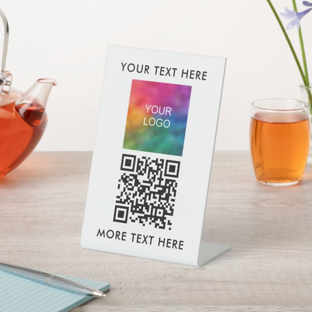 Text für Firmenlogos anpassbare, einfache Vorlage Sockelschild (In SItu)